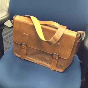 Faux Leather Classic Briefcase
